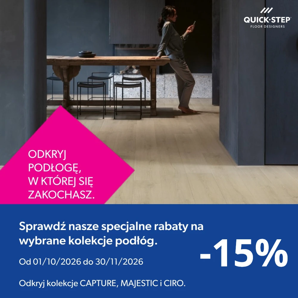 Promocja Quick Step -15% w salonach Romax Warszawa