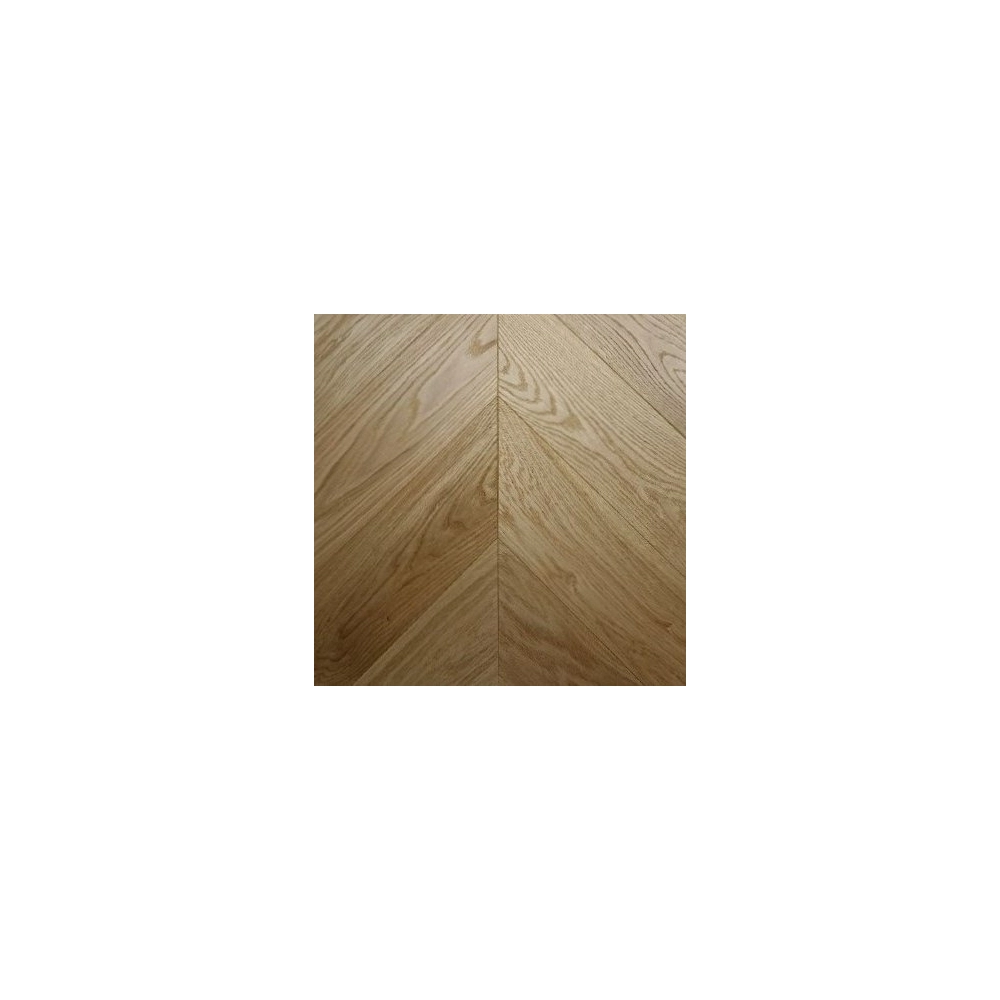 Dąb Natur Classic (Chevron – jodełka francuska) Olejowosk, Szczotkowanie, Fazowanie V4 Wymiary: 560x140x14,5/3,0(+/-0,5) mm