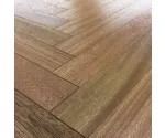 Doussie (Fertig Parkiet) Olejowosk, Szczotkowanie, Fazowanie V4 Wymiary: 490x70x14,5/3,0(+/-0,5) mm