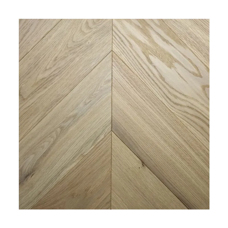 Dąb Porcelain (Chevron – jodełka francuska) Olejowosk, Szczotkowanie, Fazowanie V4 Wymiary: 560x130x14,5/3,0(+/-0,5) mm