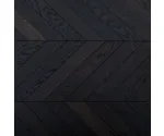 Dąb Black Smoke (Chevron – jodełka francuska) Olejowosk, Szczotkowanie, Fazowanie V4 Wymiary: 415x70x10,5/2,5(+/-0,5) mm