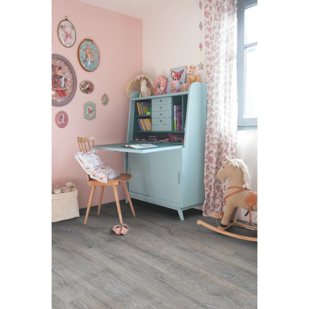 Panel Winylowy Quick Step Klejony Balance Glue Plus Dąb Szary Historyczny BAGP40037