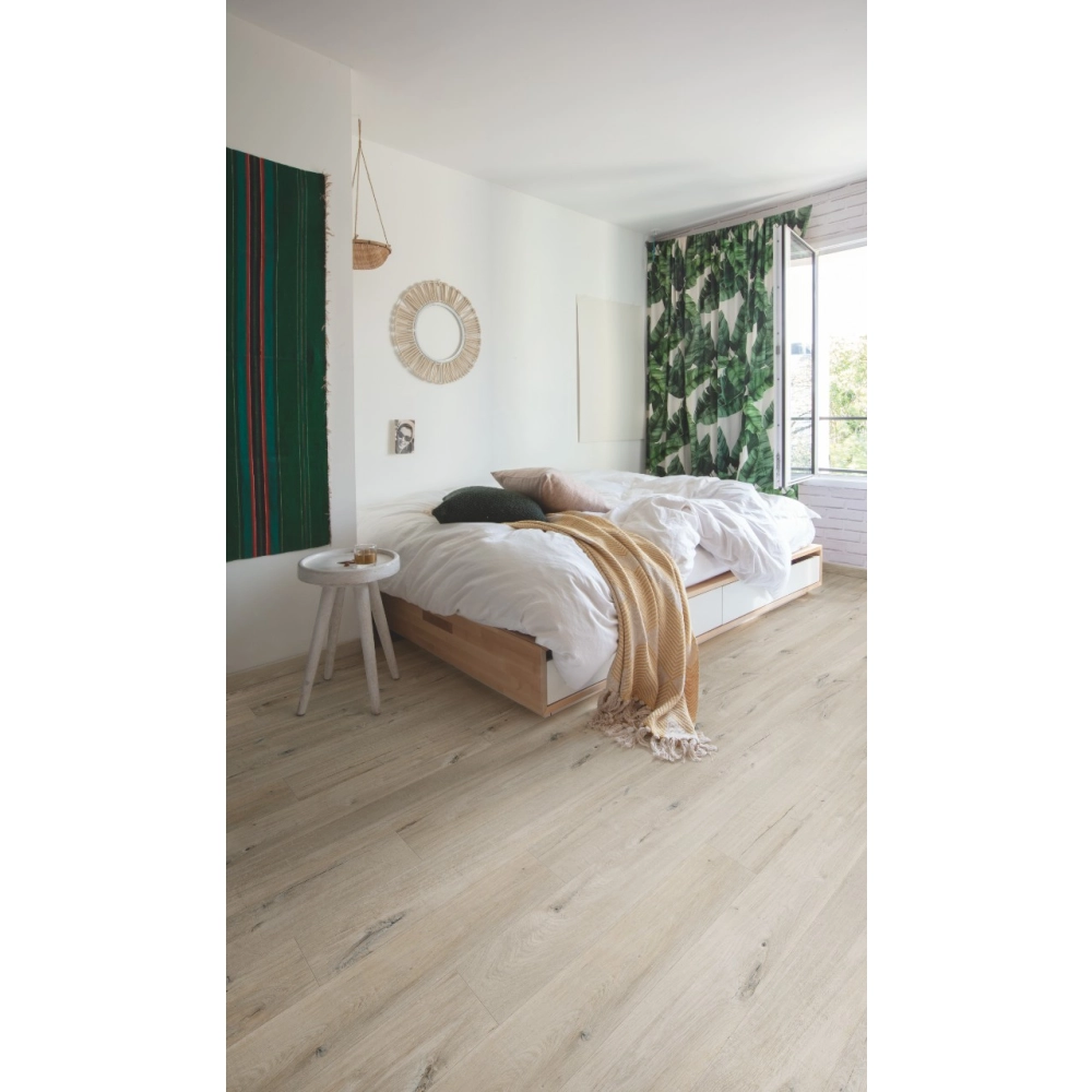 Panel Winylowy Quick Step Klejony Pulse Glue Plus Dąb Bawełniany Biało-Rumiany PUGP40200
