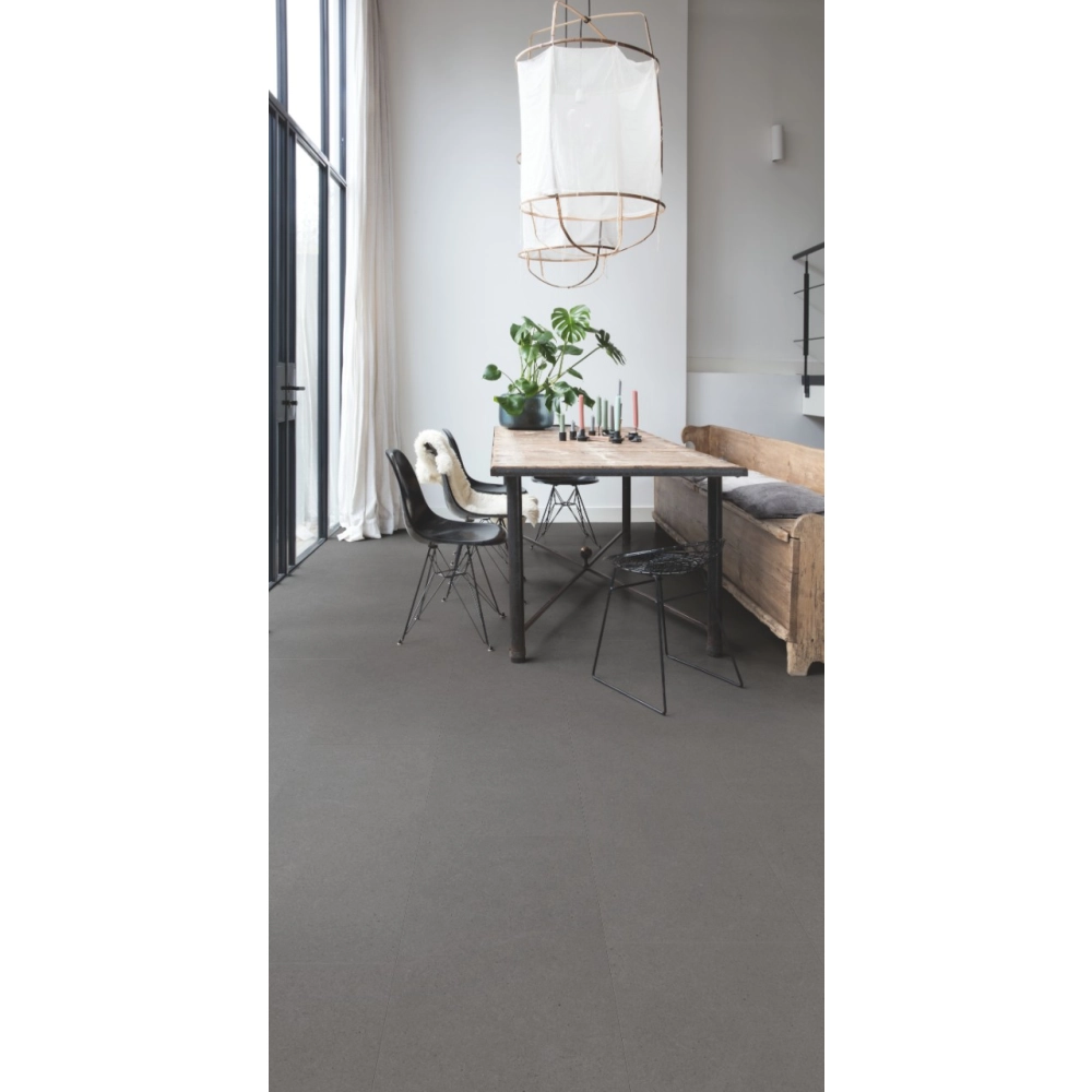 Panel Winylowy Quick Step Klejony Ambient Glue Plus Wyrazisty Średnio Szary AMGP40138