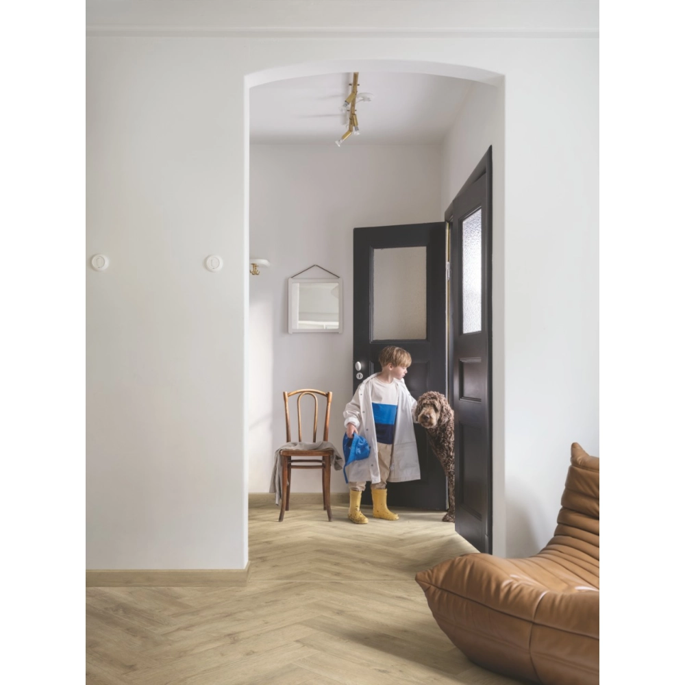 Panel Winylowy Pergo Ze Zintegrowanym Podkładem Vorma Pad Pro Jodełka Dąb Stuletni Beżowy V4524-40286