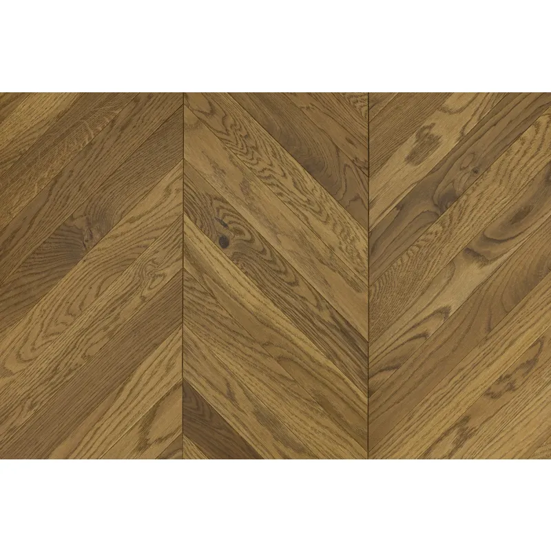 Podłoga Drewniana Warstwowa Dąb Złota Jesień Chevron Jodła Francuska Mix