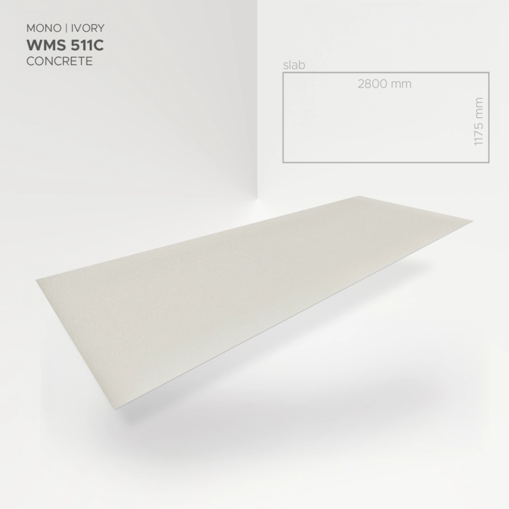 Modee Slab Mineralny SPC Mono Ivory WMS511C 2800x1175 mm