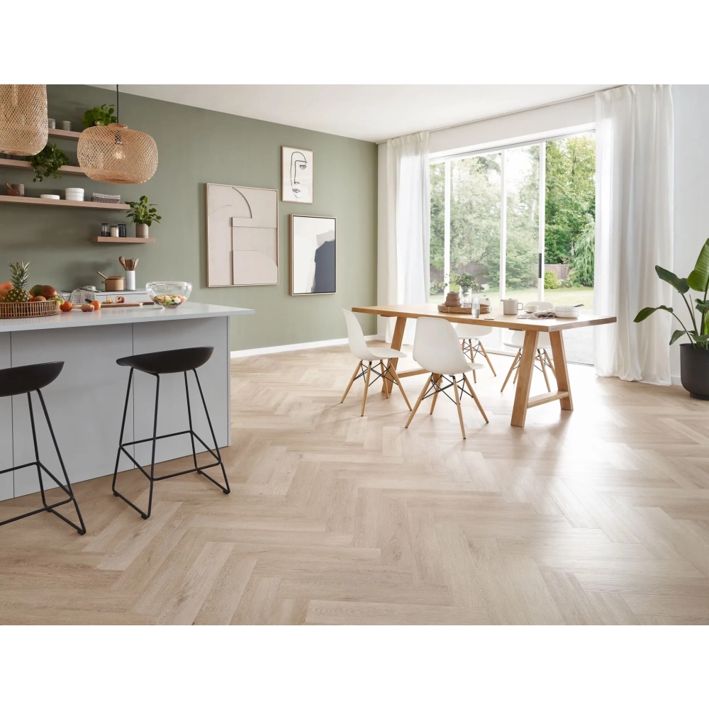Panele winylowe na klej Wineo 400 wood XS Plain Oak Beige 610 x 122 mm DB281WXS
